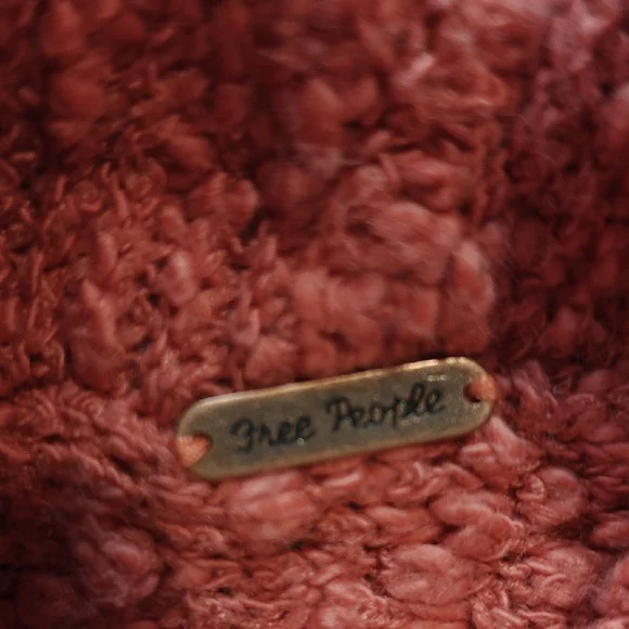 Free People Orange Cowl Neck Cozy Knit Sweater - Picture 2 of 7